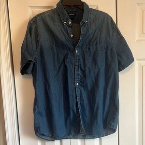 Express Blue Casual Button Down Shirt • EUC